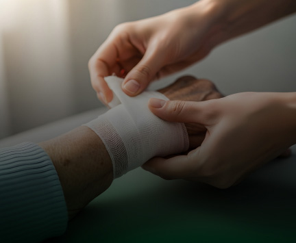 Professional wound care treatment at Pawling Rehabilitation and Nursing Center